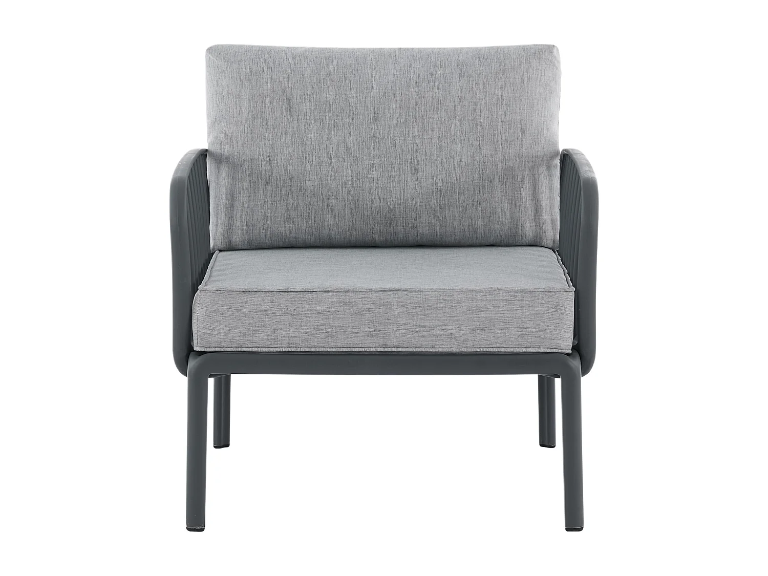 Lot de 2 fauteuils de jardin en polypropylène - Anthracite - CASILMA de MYLIA