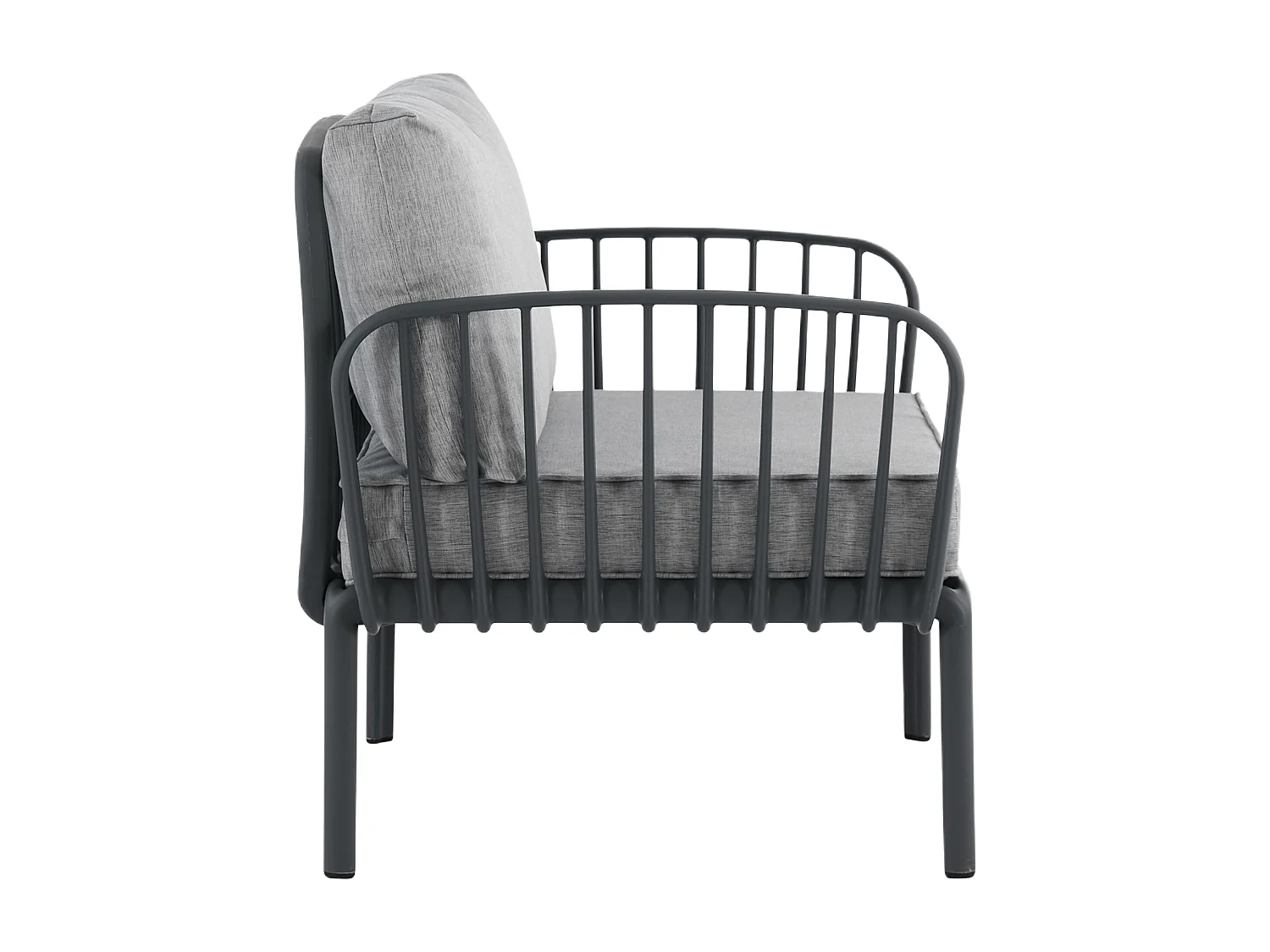 Lot de 2 fauteuils de jardin en polypropylène - Anthracite - CASILMA de MYLIA