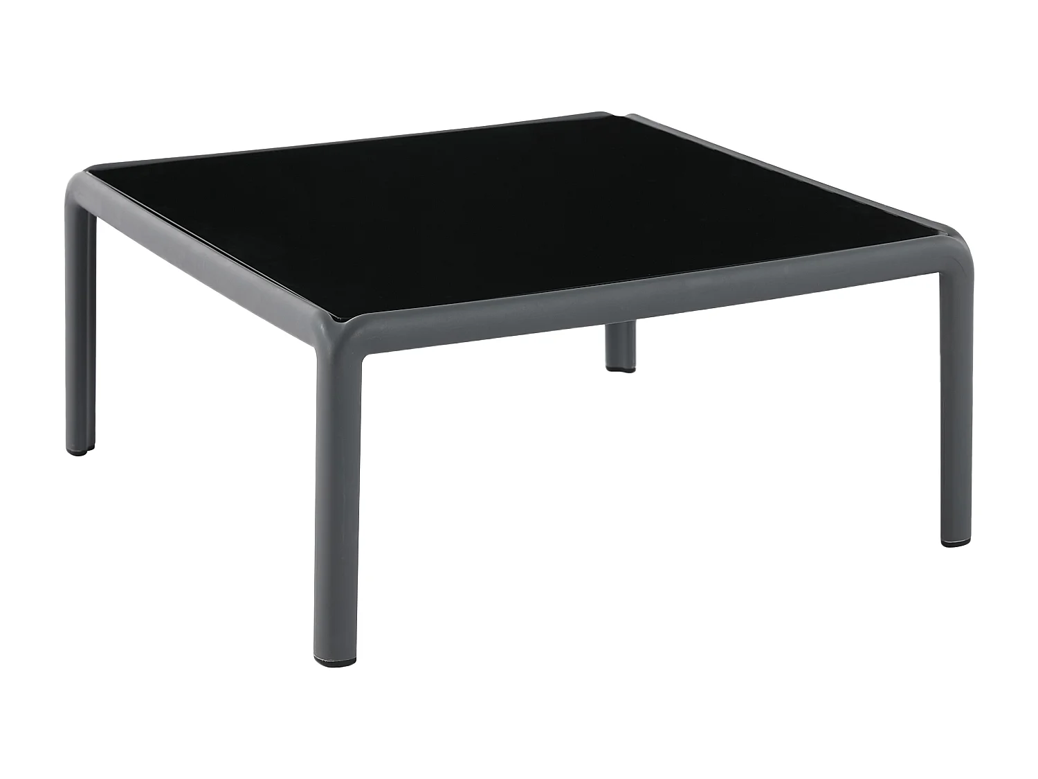 Salon de jardin en polypropylène : 1 canapé 2 places et une table basse - Anthracite - CASILMA de MYLIA