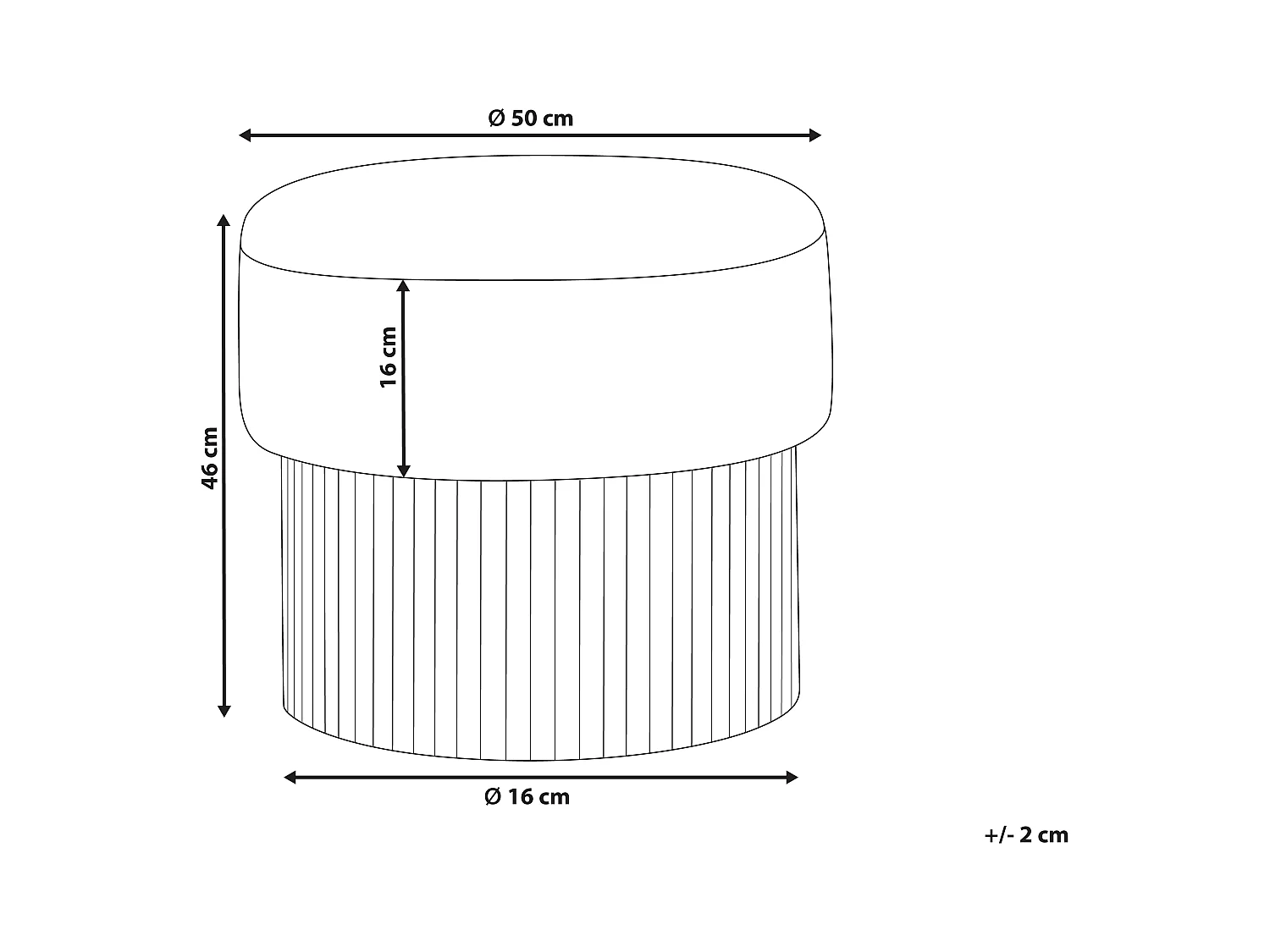 Pouf de rangement RICHEY Bouclé Blanc cassé