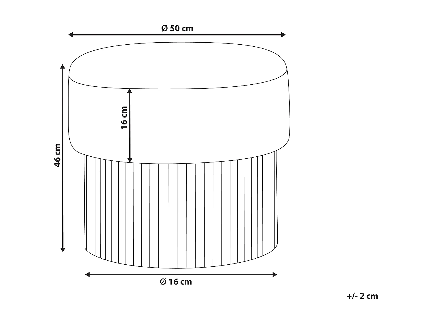 Pouf de rangement RICHEY Bouclé Blanc cassé