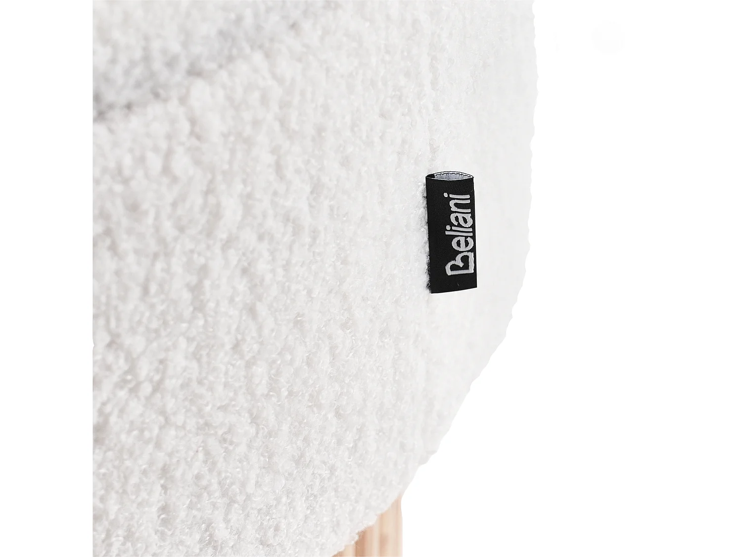 Pouf de rangement RICHEY Bouclé Blanc cassé