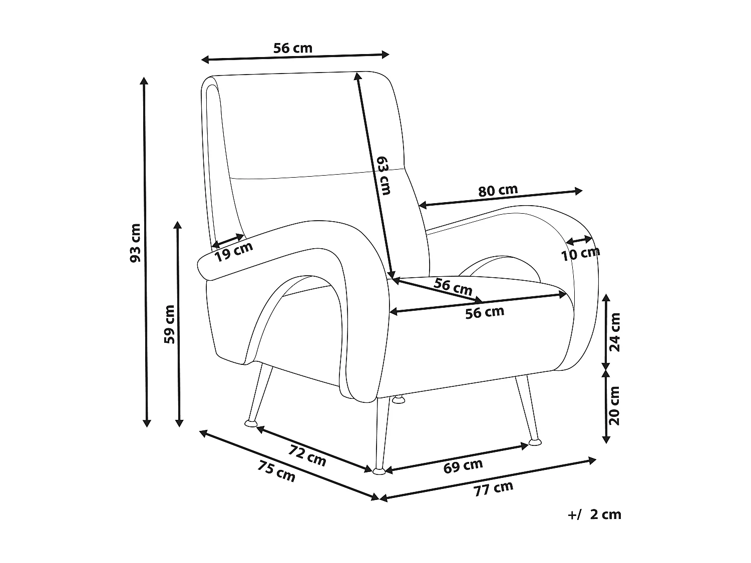Fauteuil SVALOV Velours côtelé Vert