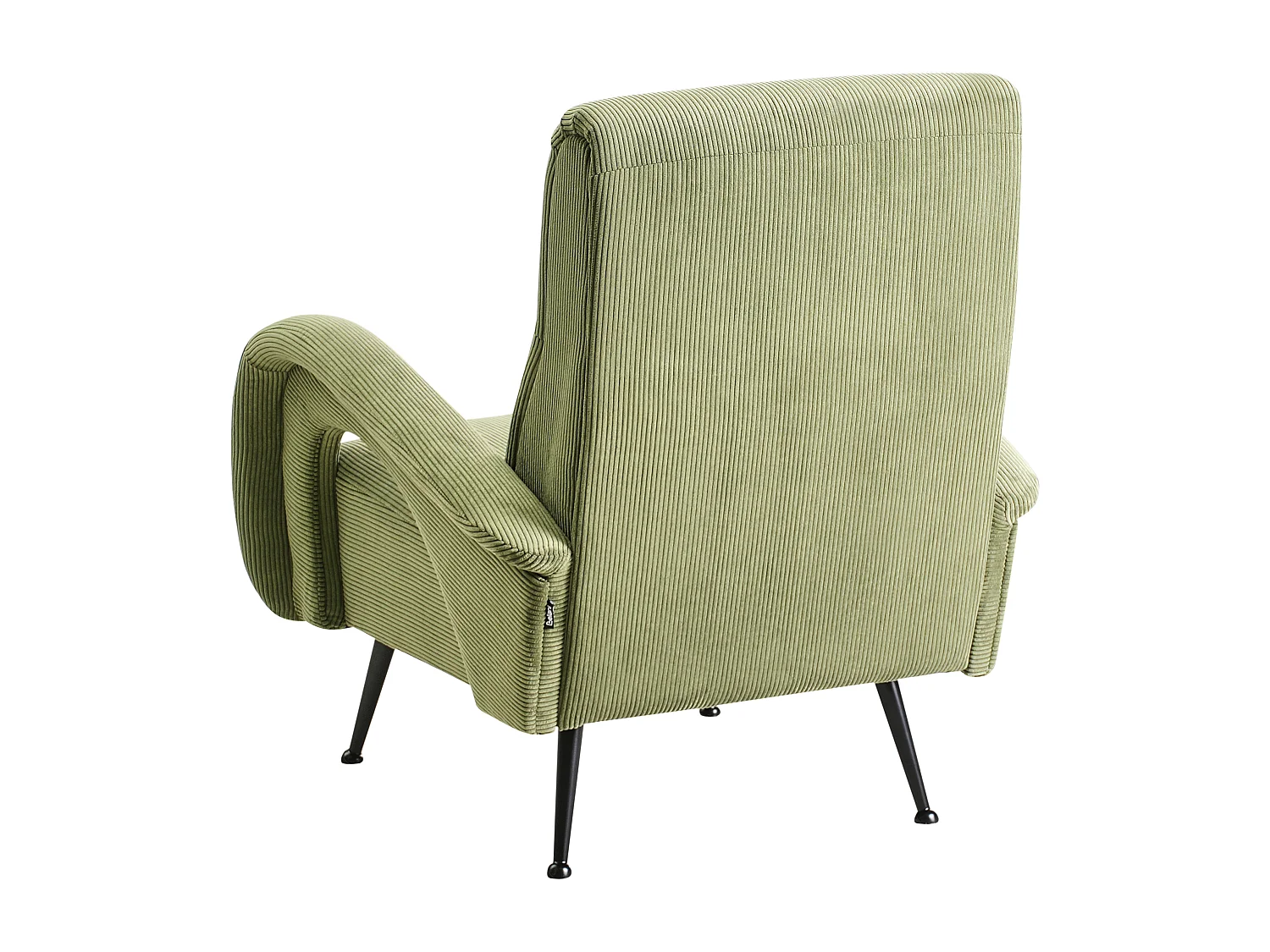 Fauteuil en velours côtelé vert SVALOV