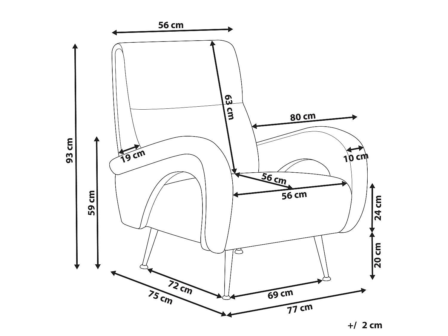 Fauteuil SVALOV Velours côtelé Vert