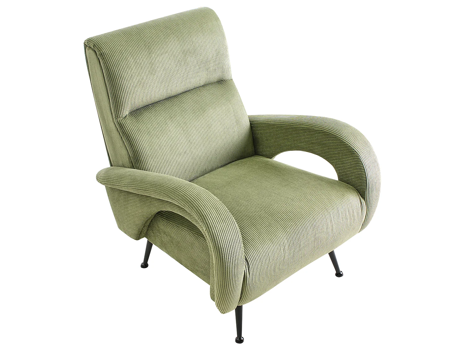 Fauteuil SVALOV Velours côtelé Vert