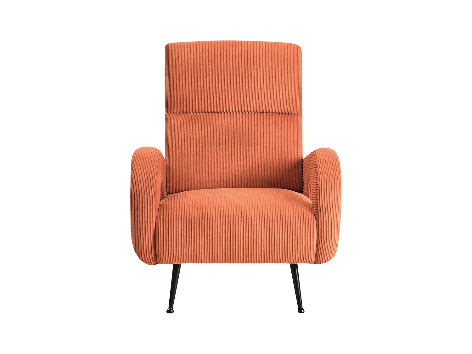Fauteuil SVALOV Velours côtelé Orange