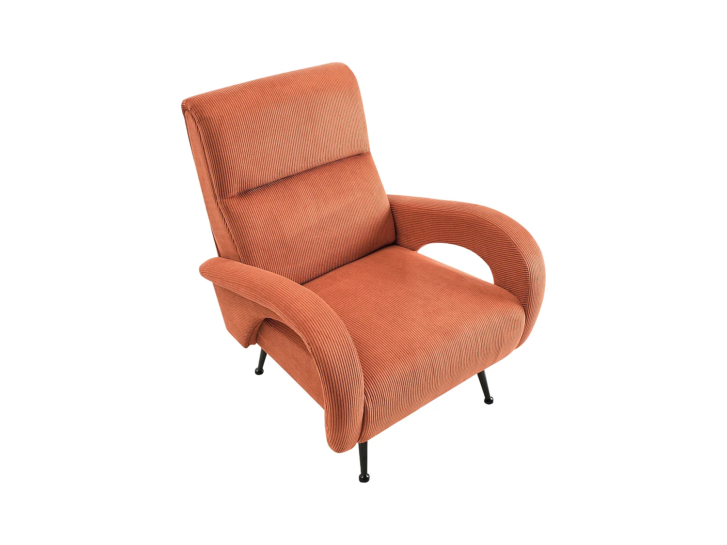 Fauteuil SVALOV Velours côtelé Orange