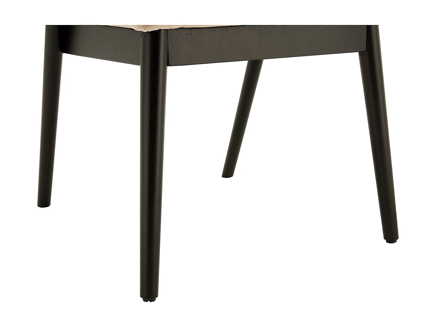 Zestaw 6 krzeseł z tkaniny i drewna hebanowego - Beż - ZELVYN