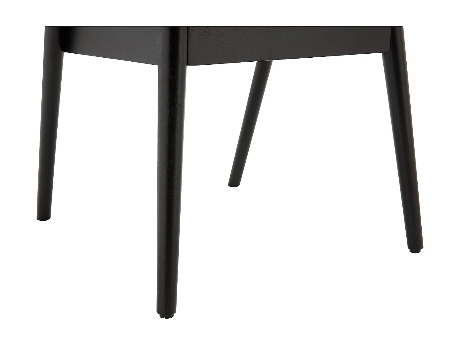 Zestaw 6 krzeseł z tkaniny buklé i czarnego drzewa kauczukowego - Białe - ZELVYN