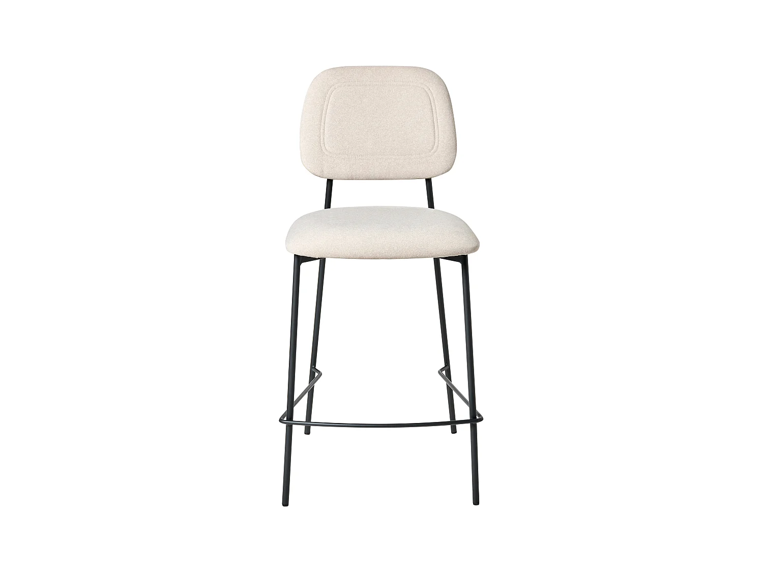 Conjunto de 2 sillas de bar DUETTE Terciopelo Beige claro