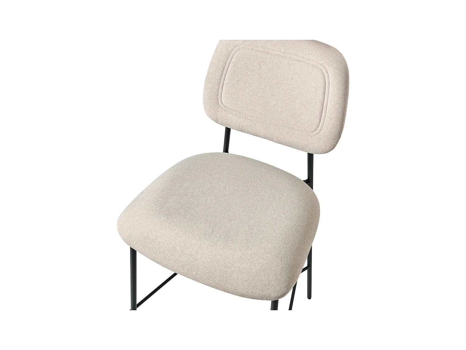 Conjunto de 2 sillas de bar DUETTE Terciopelo Beige claro