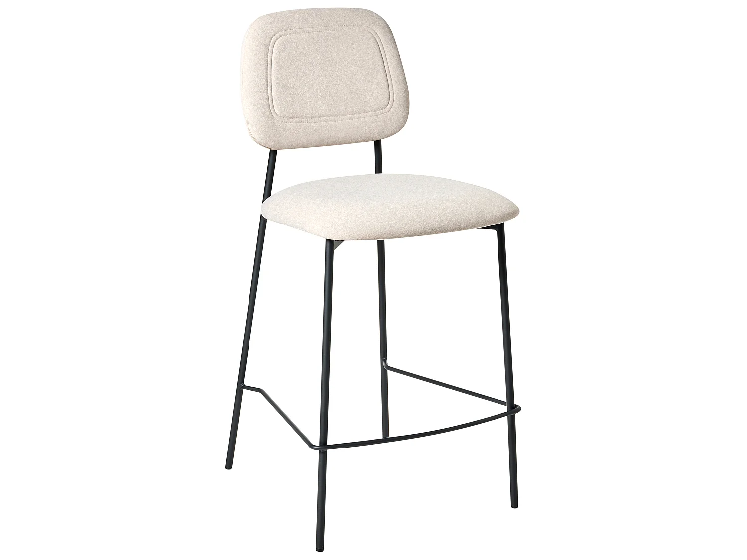 Set mit 2 Barstühlen DUETTE Samtstoff Hellbeige