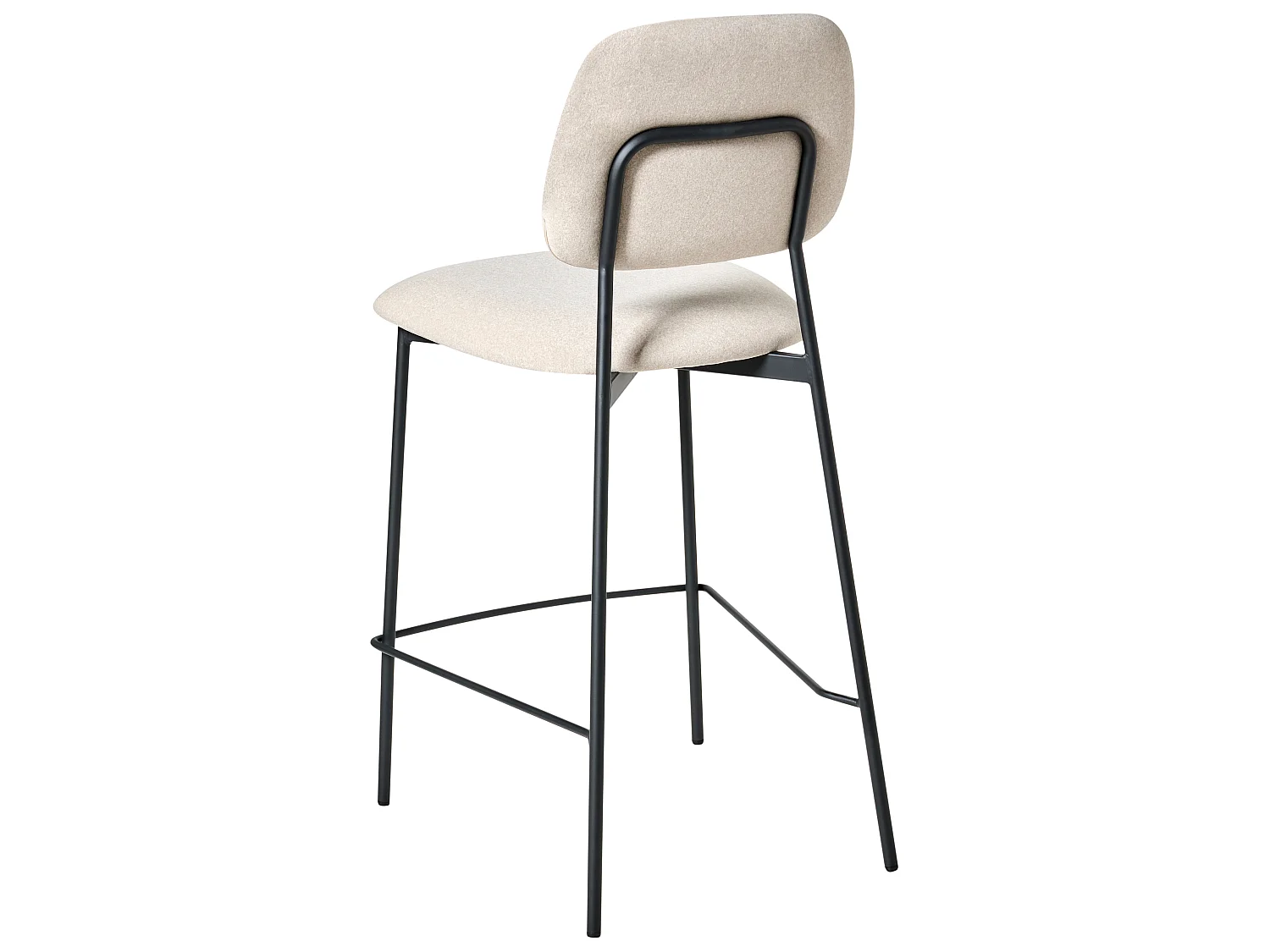 Set mit 2 Barstühlen DUETTE Samtstoff Hellbeige