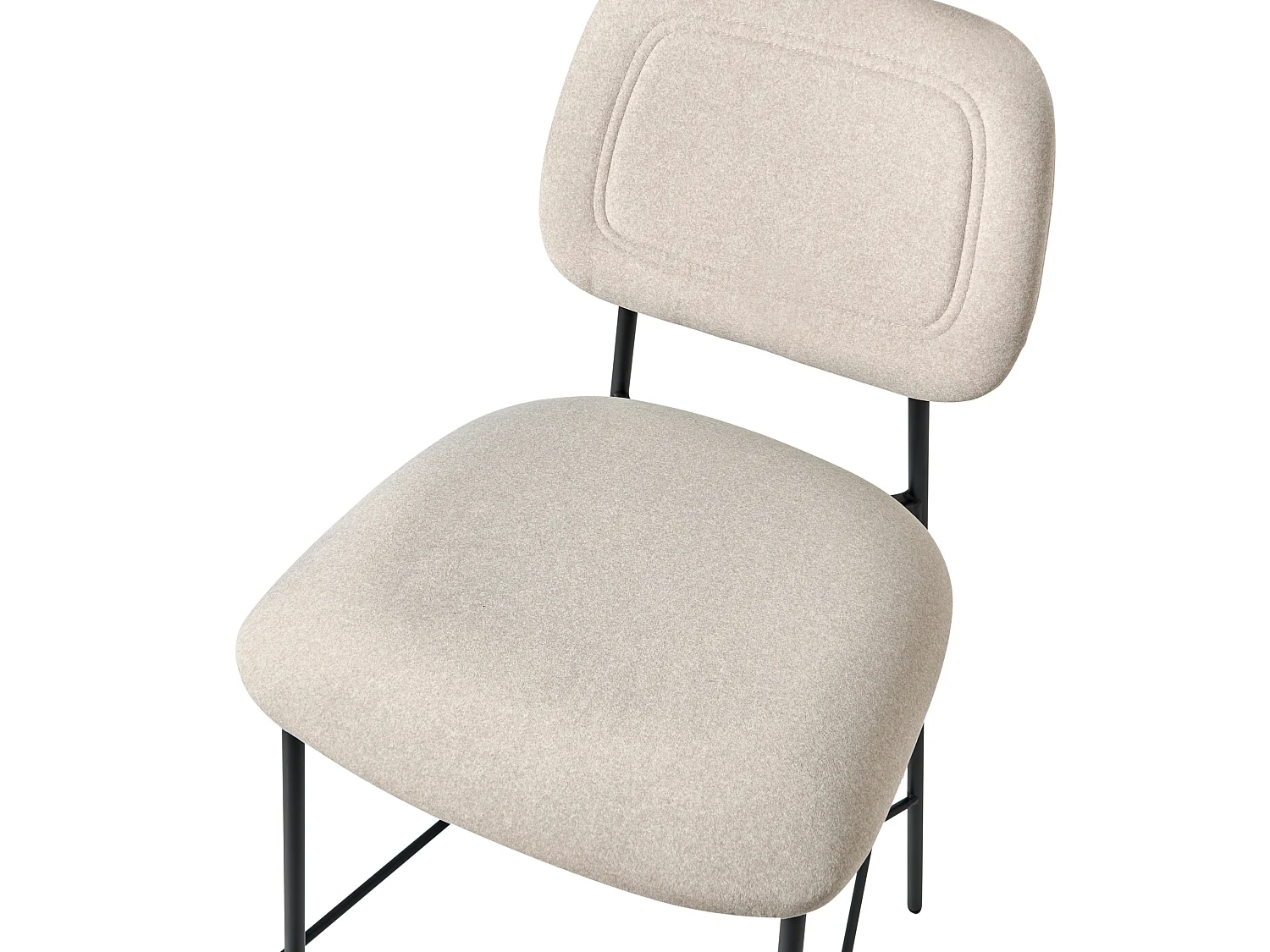 Set mit 2 Barstühlen DUETTE Samtstoff Hellbeige