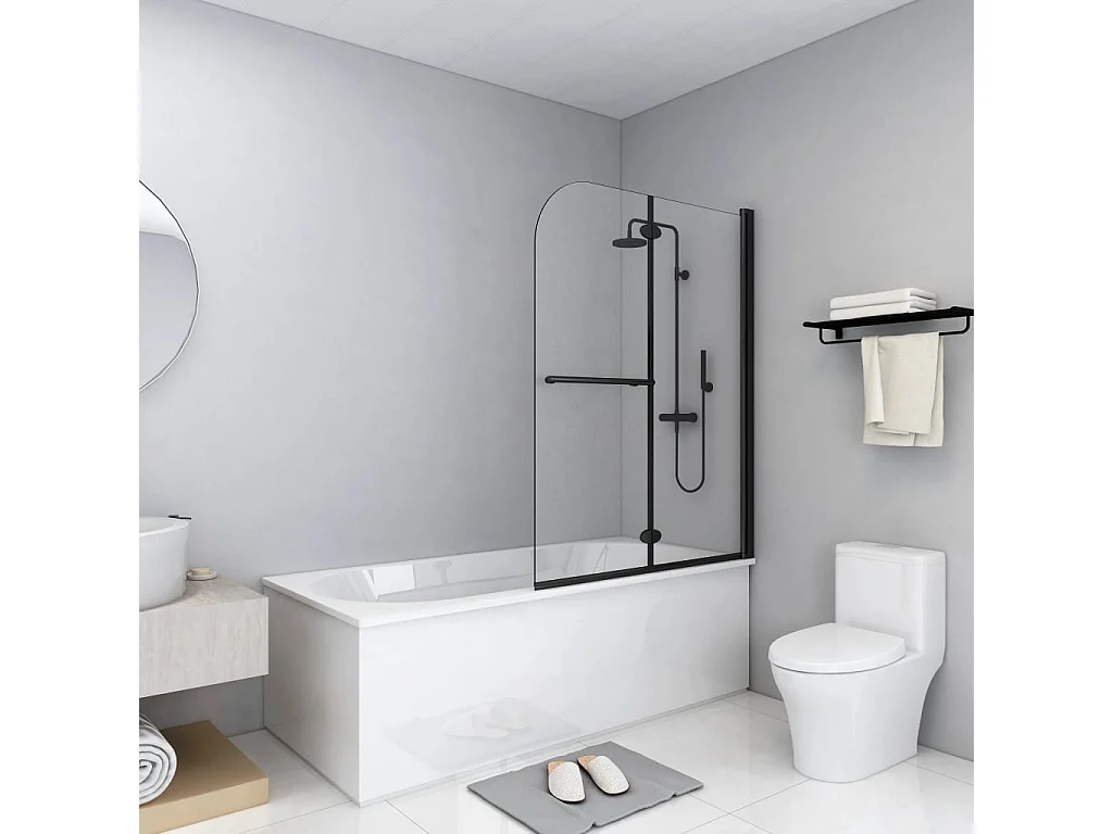 Paroi de douche pliable 2 panneaux