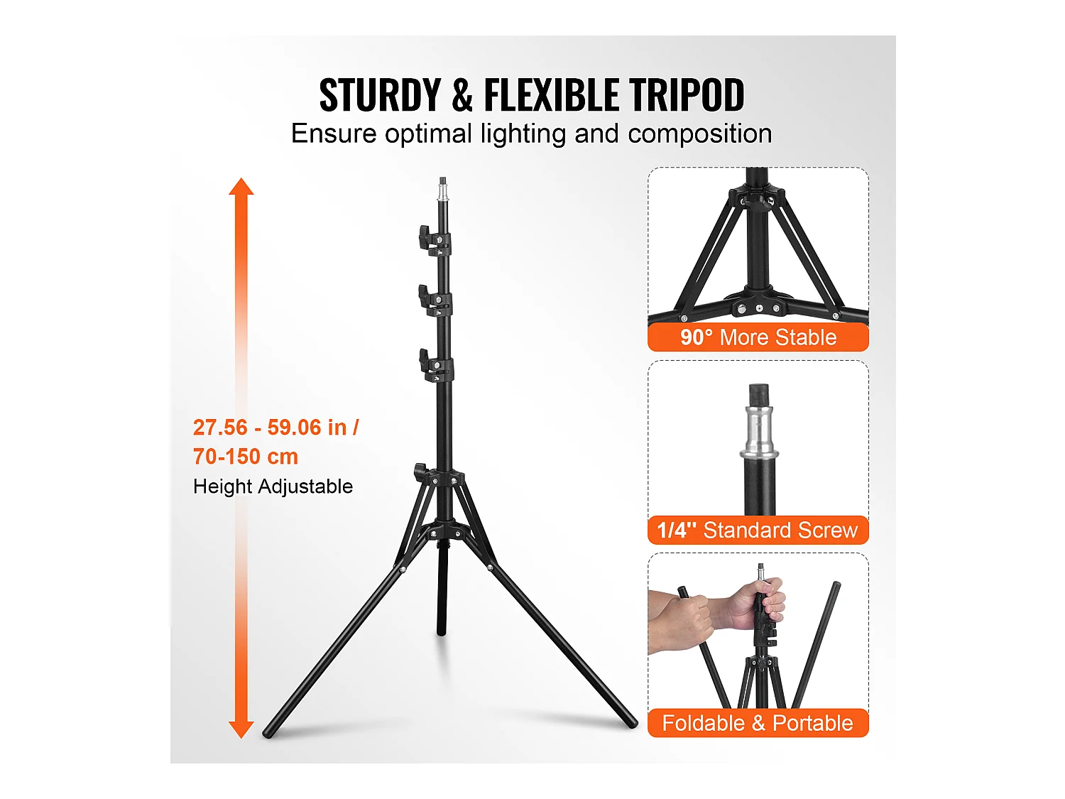 Kit d'Éclairage Softbox SucceBuy 41 x 41 cm Professionnel avec Ampoules LED 45W, Température de Couleur 3000-6500K, Trépied, Télécommande