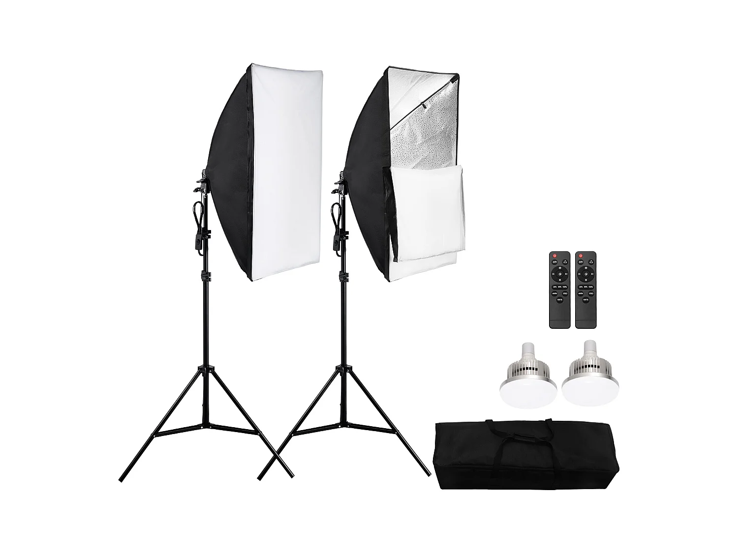 Kit d'Éclairage Softbox SucceBuy 50.8 x 71.1cm, LED 45W, 3000-6500 K, Trépied, Télécommande, pour Photos et Streaming