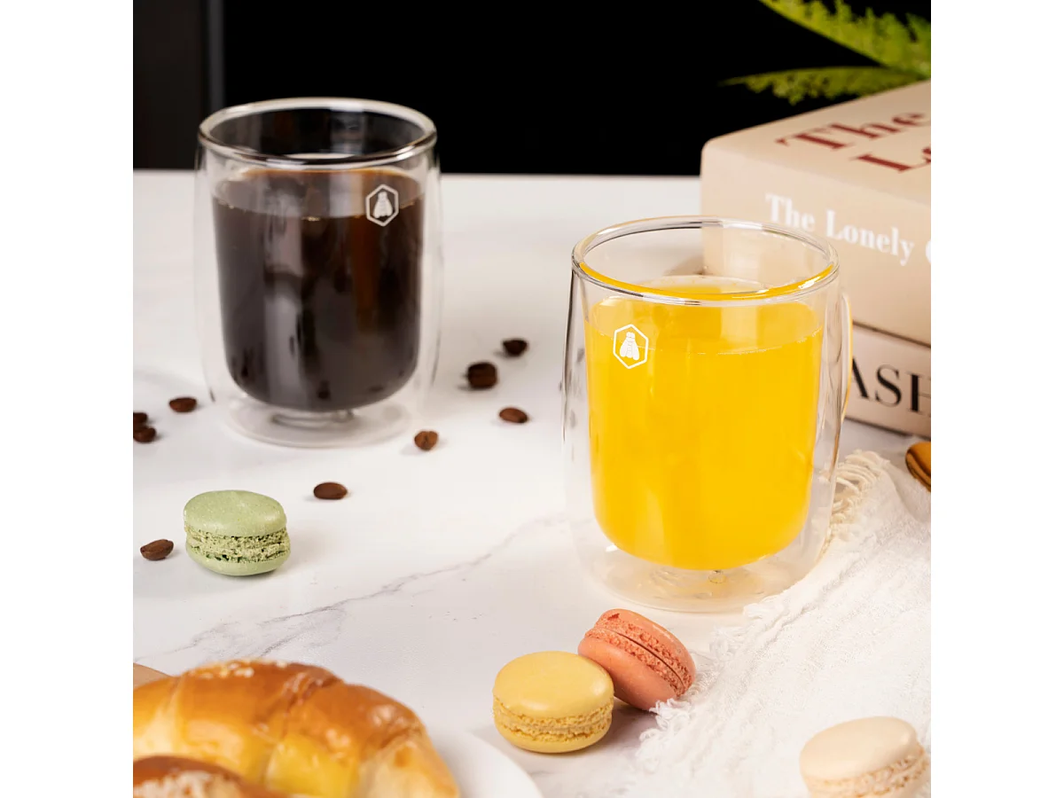 2 mugs à thé double paroi - 250ml