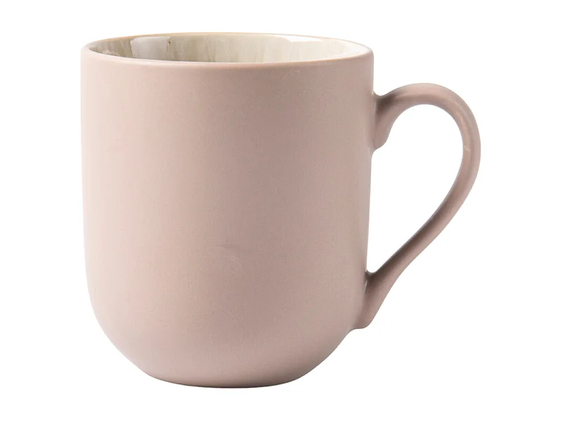 Lot de 2 mugs taupe - "Iris"