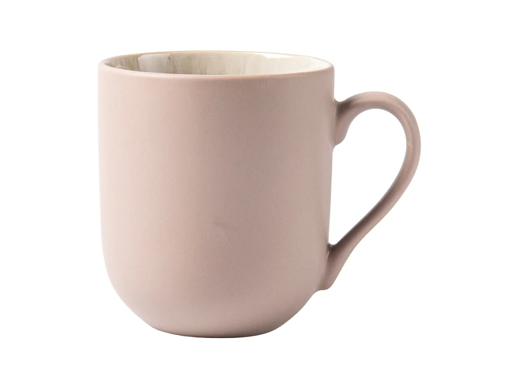 Lot de 2 mugs taupe - "Iris"