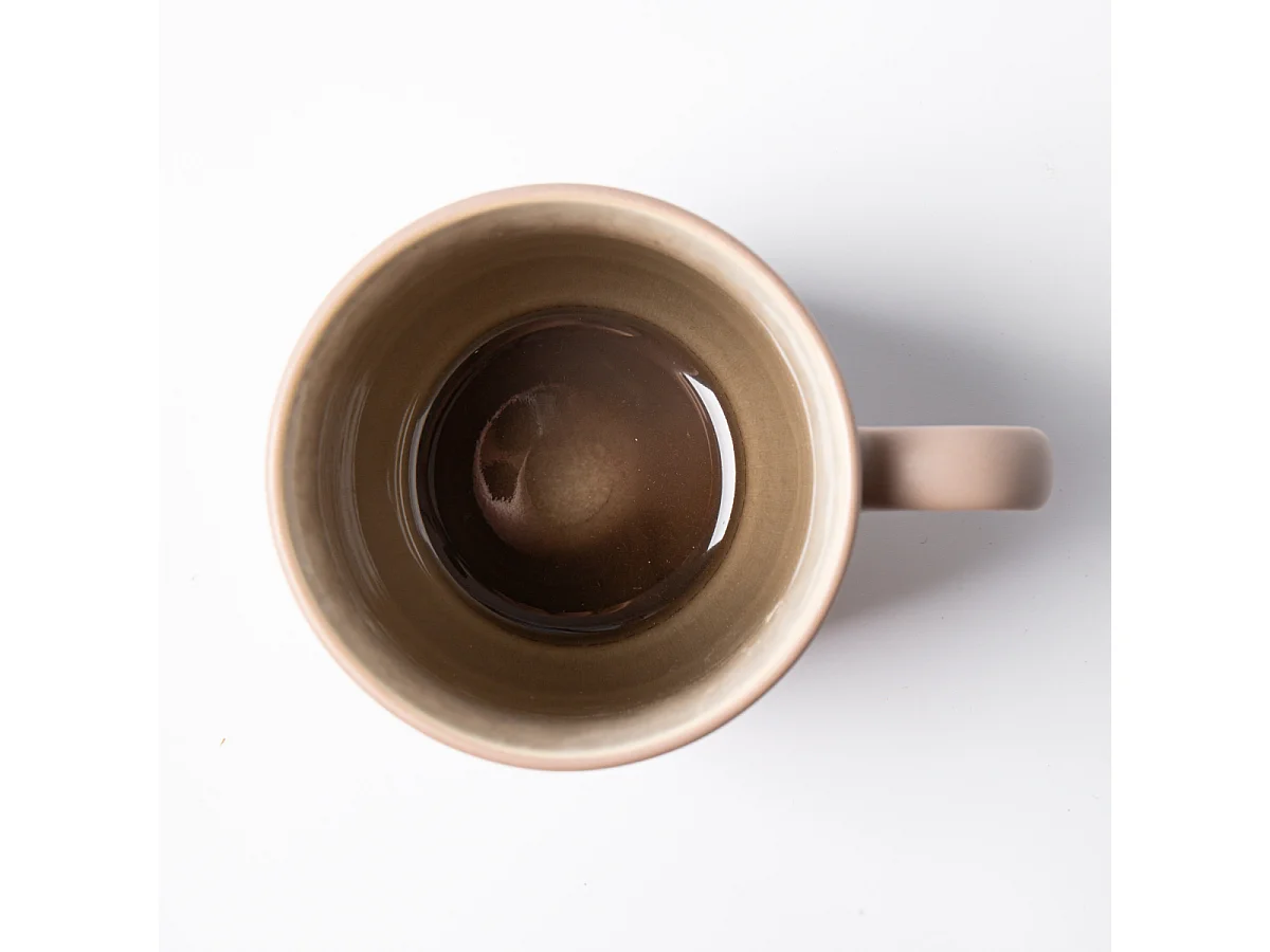 Lot de 2 mugs taupe - "Iris"