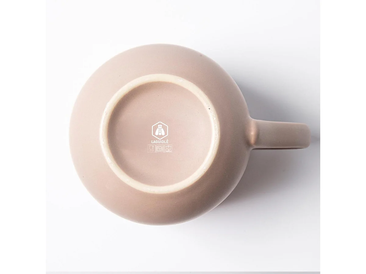 Lot de 2 mugs taupe - "Iris"