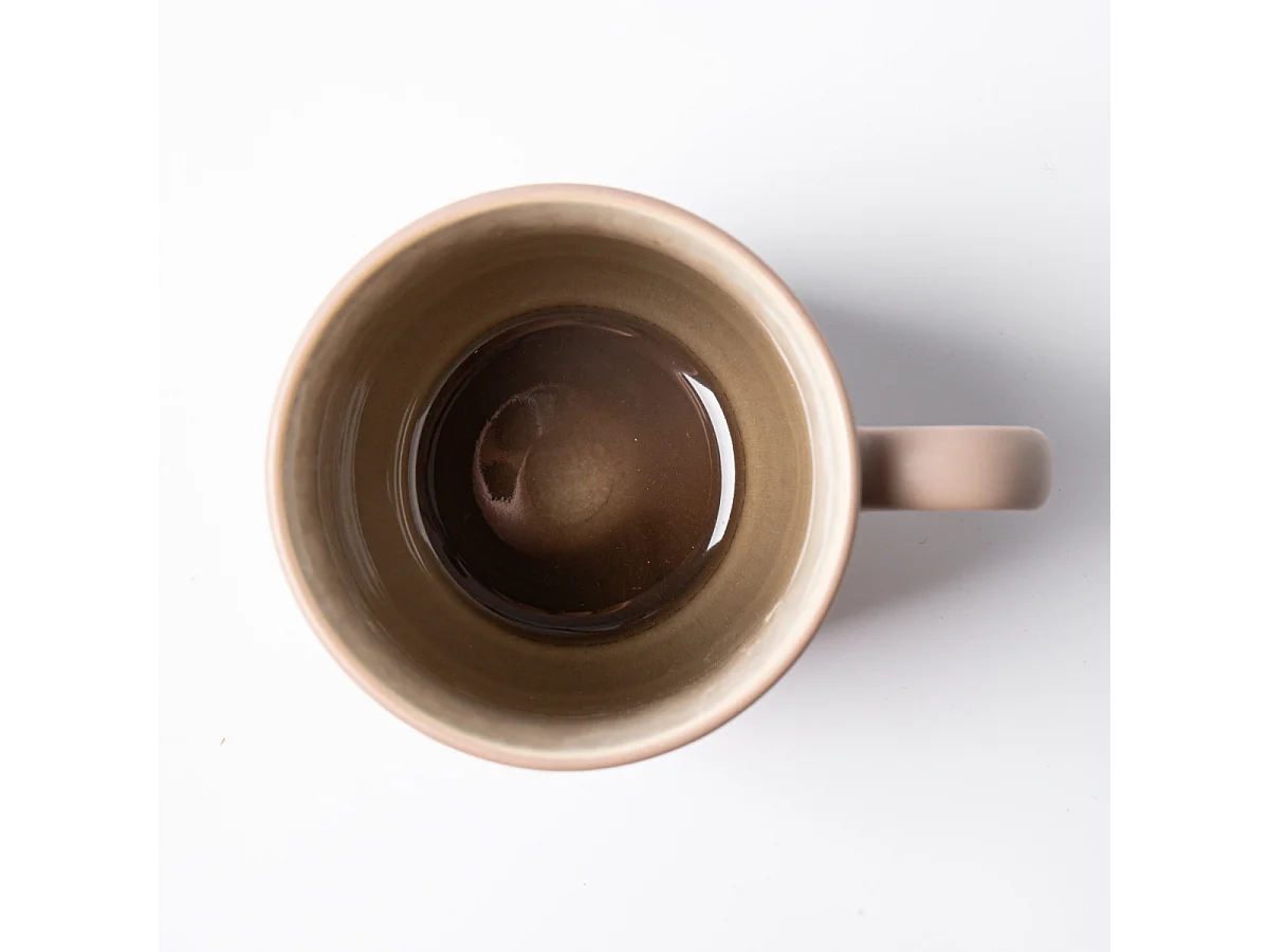 Lot de 2 mugs taupe - "Iris"