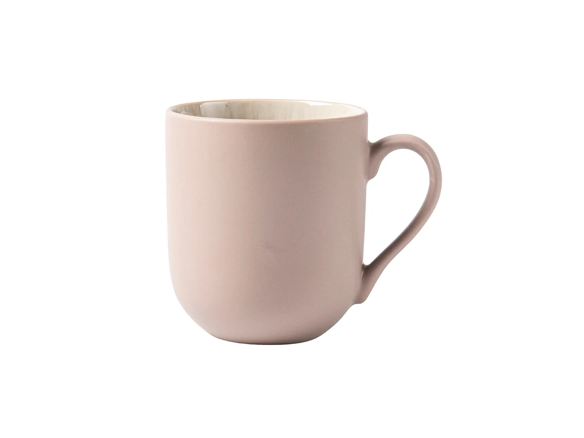 Lot de 2 mugs taupe - "Iris"