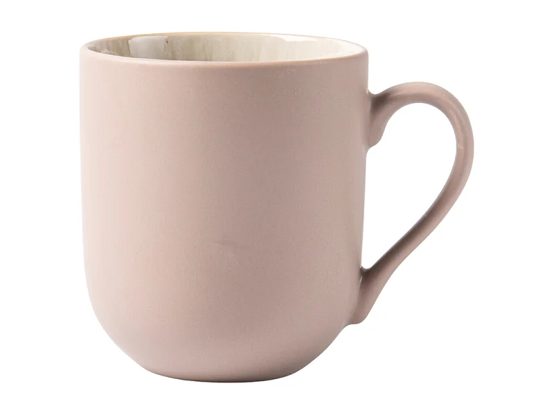 Lot de 2 mugs taupe - "Iris"