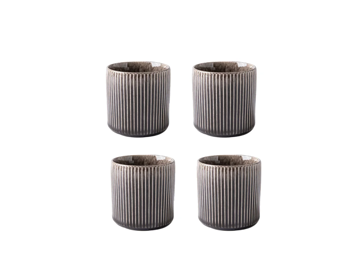 Lot de 4 tasses marron - "Cappuccino"
