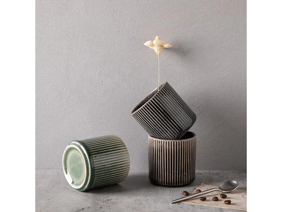 Lot de 4 tasses marron - "Cappuccino"