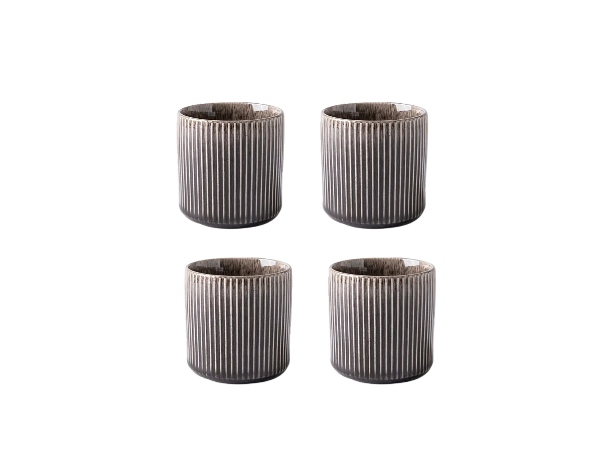 Lot de 4 tasses marron - "Cappuccino"