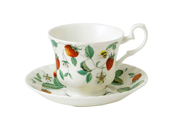 Tasse et sous tasse à thé alpine fraise 23 cl