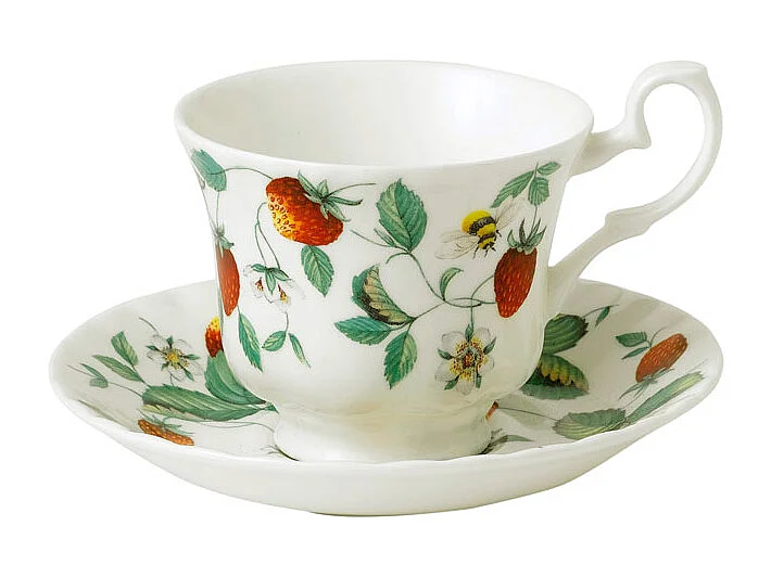 Tasse et sous tasse à thé alpine fraise 23 cl