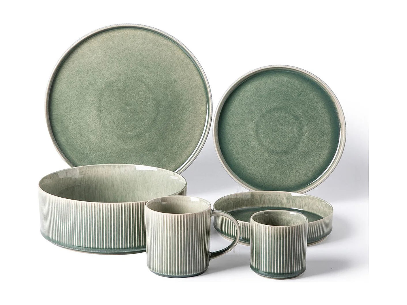 Lot de 2 mugs vert - "Jade"