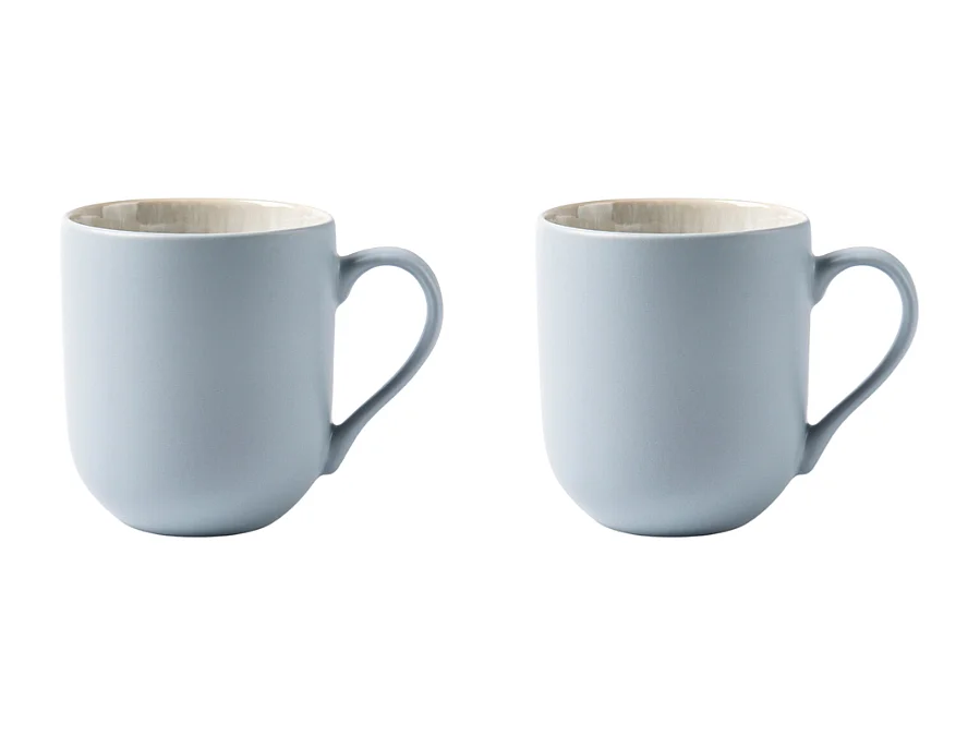 Lot de 2 mugs bleu - "Iris"
