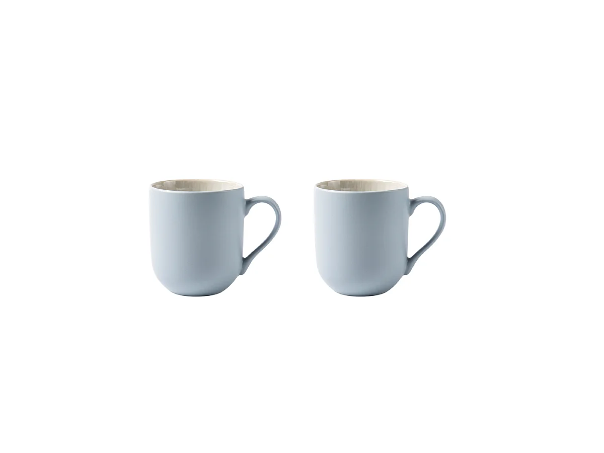 Lot de 2 mugs bleu - "Iris"