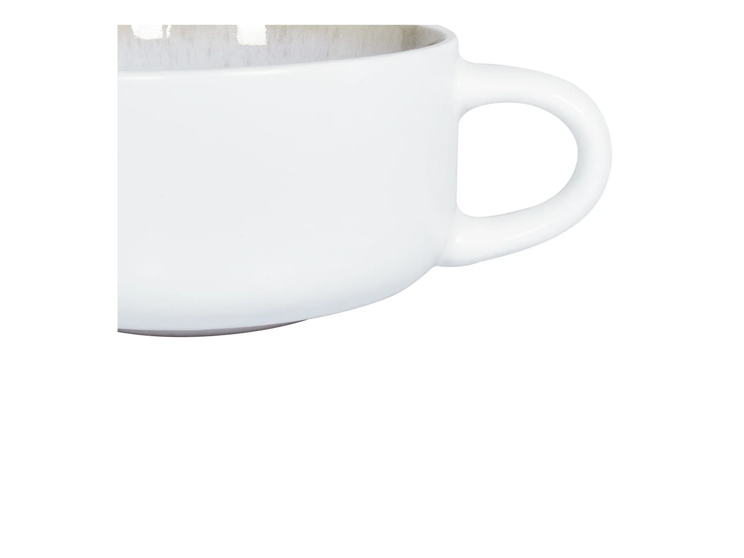 Tassen mit Unterteller Set für 8 Personen Steinzeug weiß Geschirr Set Sesame