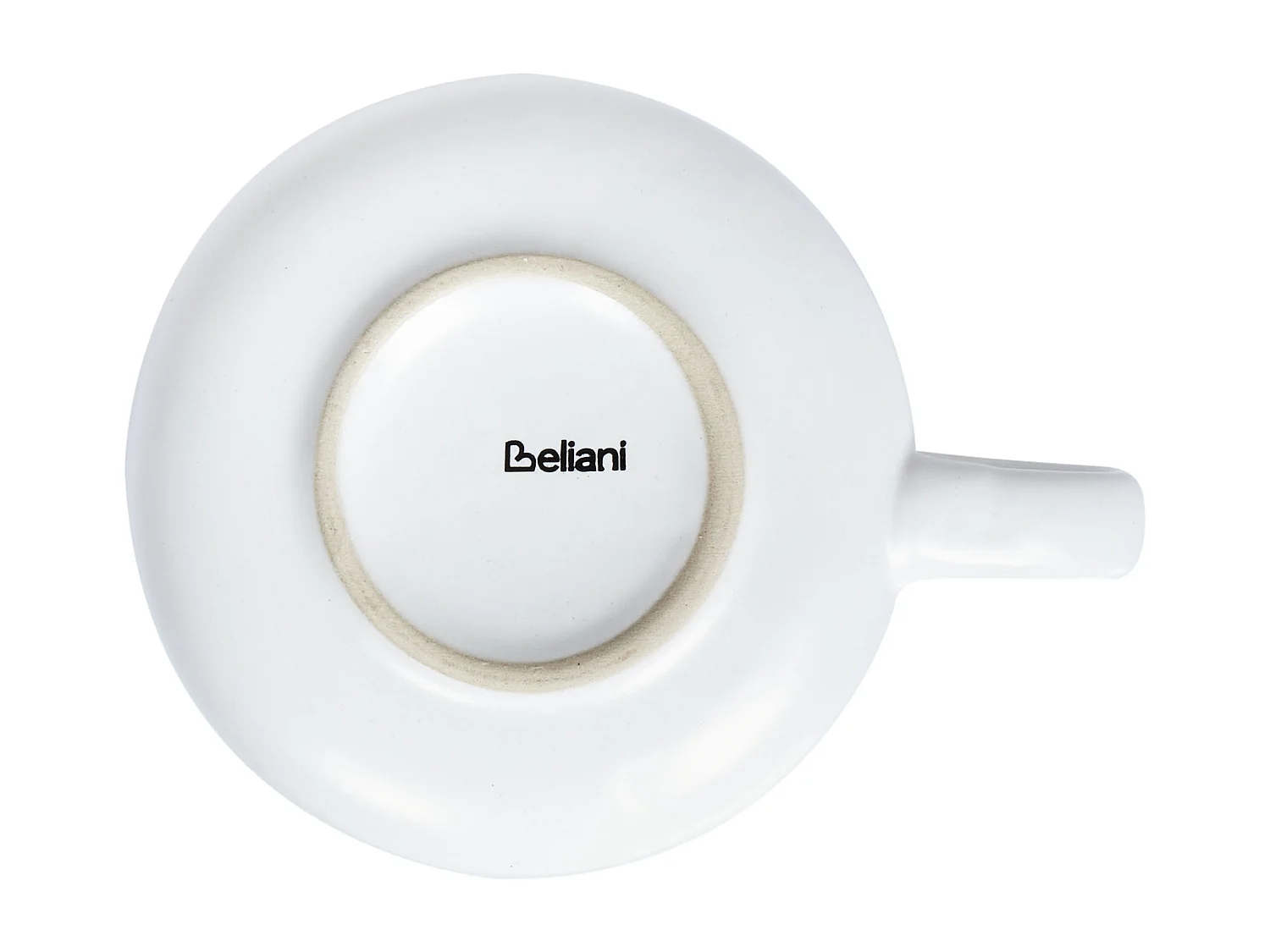 Set van 8 kopjes met schotels SESAME Steengoed Gebroken wit