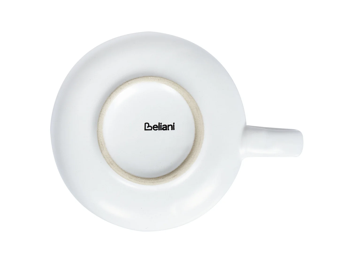 Set of 8 Cups with Saucers SESAME Stoneware Off-White