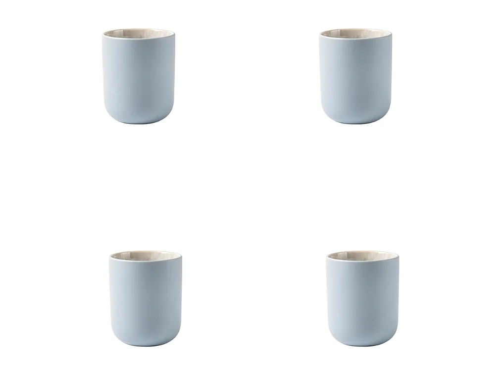 Lot de 4 tasses bleu - "Iris"