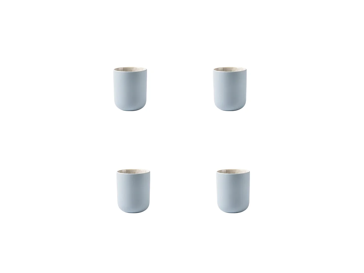 Lot de 4 tasses bleu - "Iris"