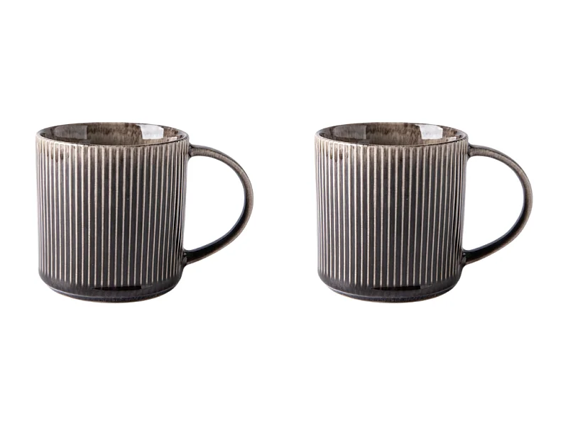 Lot de 2 mugs marron - "Cappuccino"