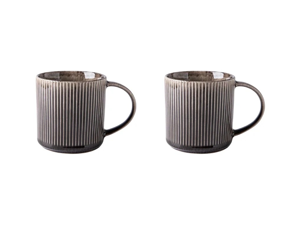 Lot de 2 mugs marron - "Cappuccino"