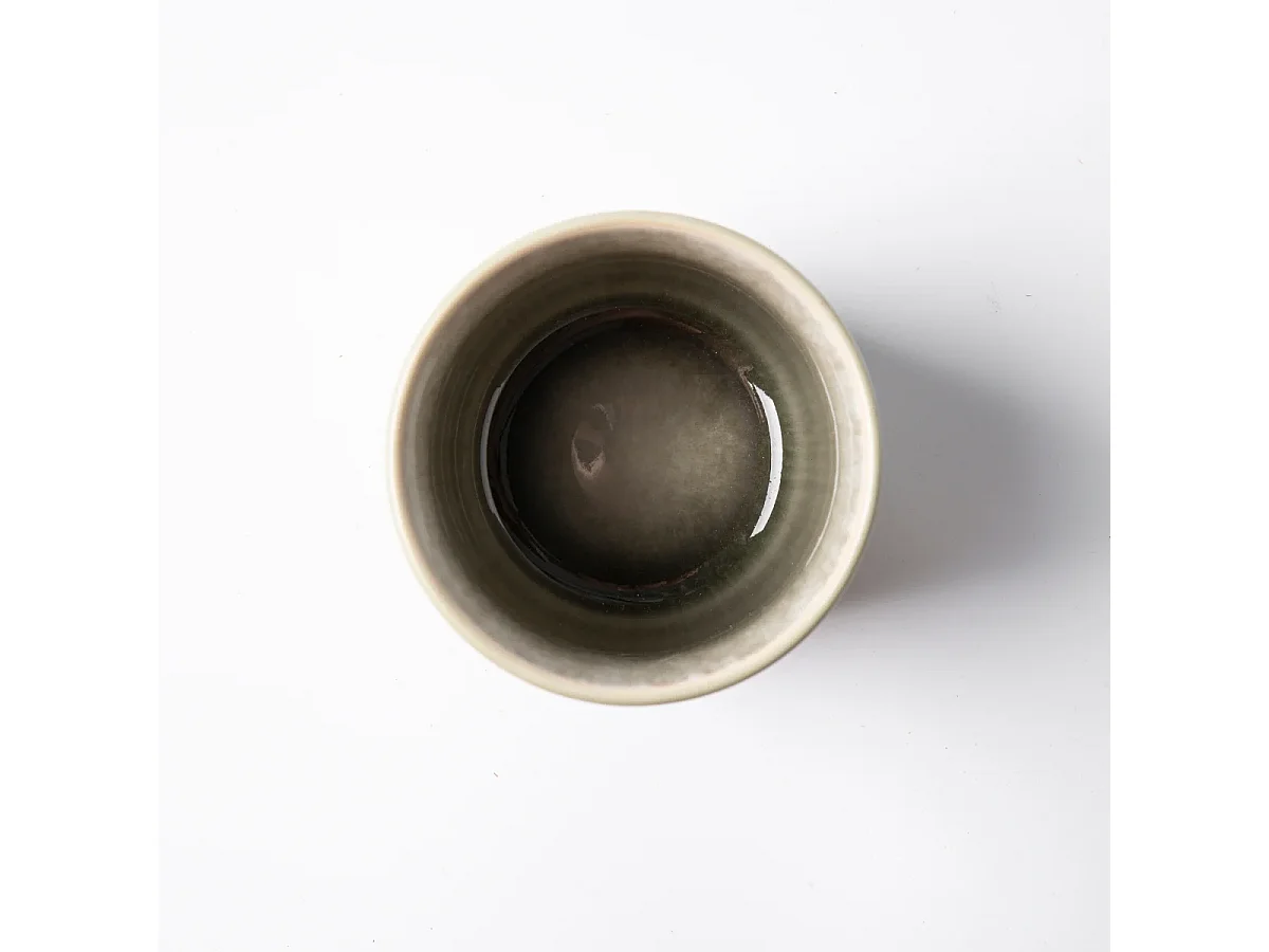 Lot de 4 tasses en grès - Vert - Iris