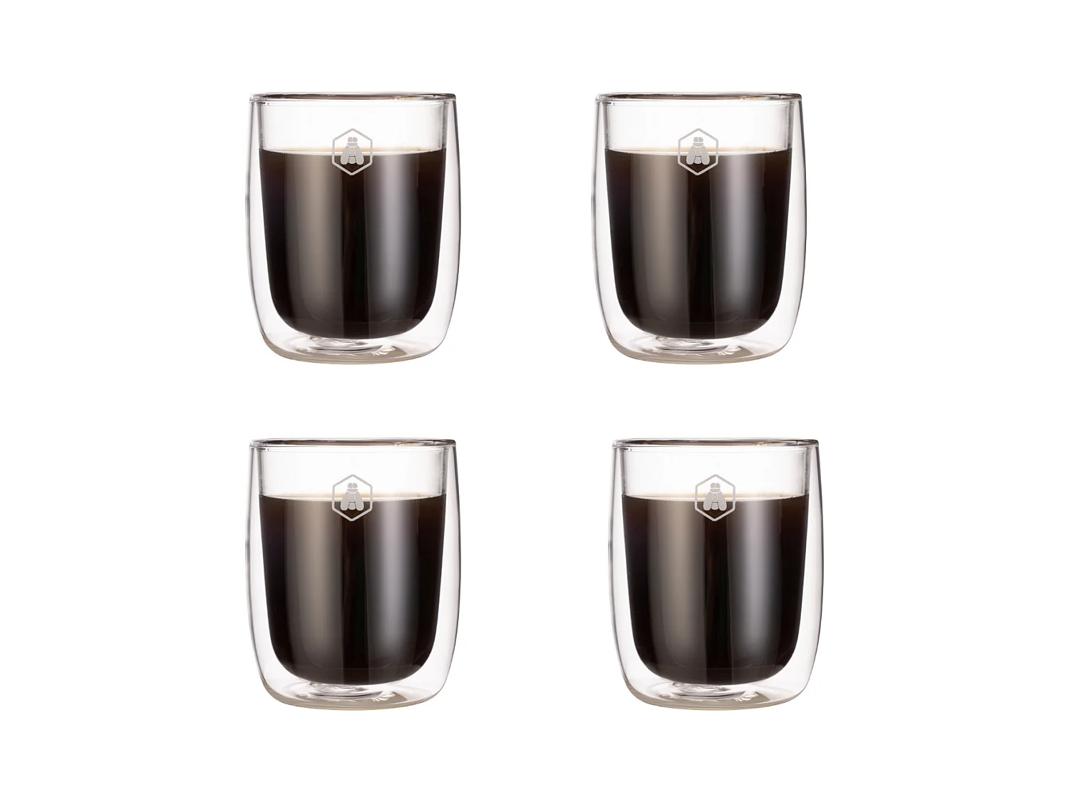 4 tasses à espresso double paroi - 100ml