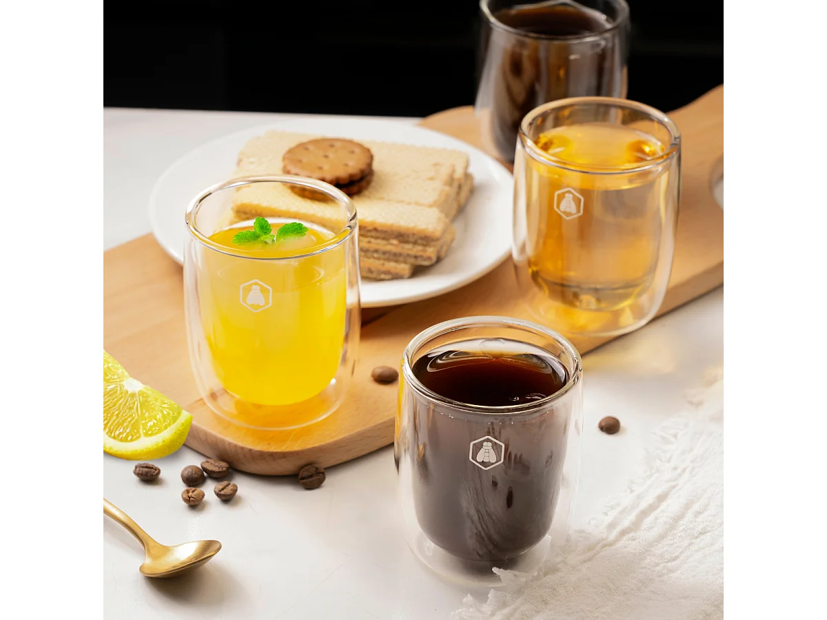 4 tasses à espresso double paroi - 100ml