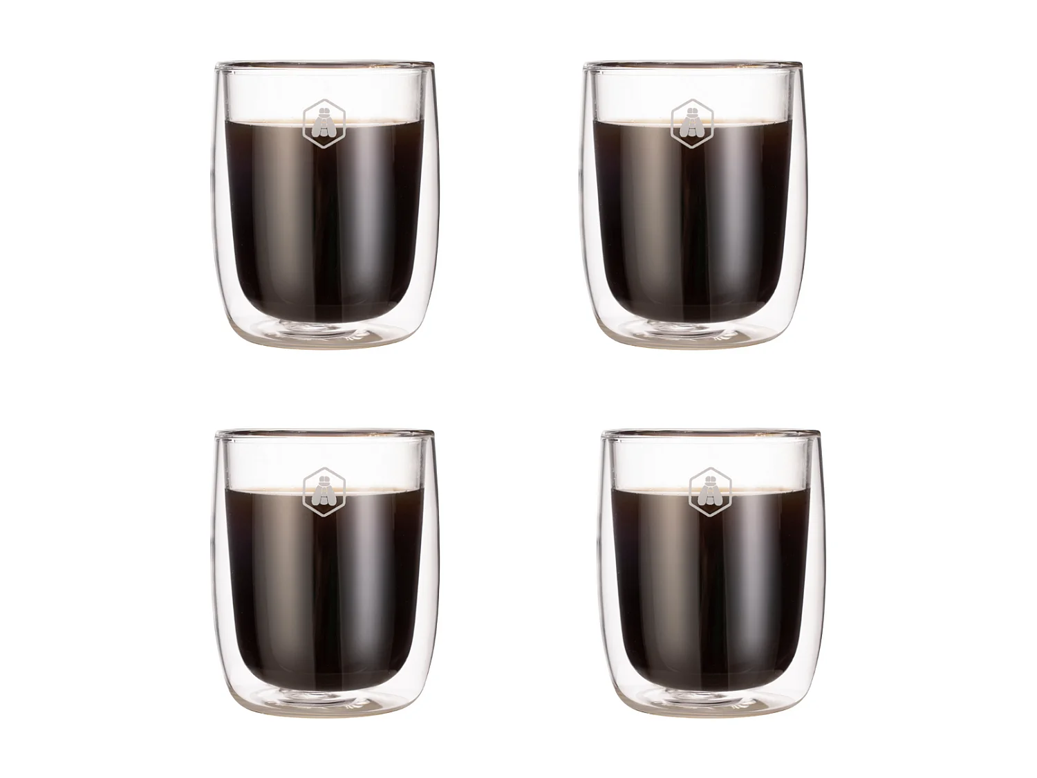 4 tasses à espresso double paroi - 100ml