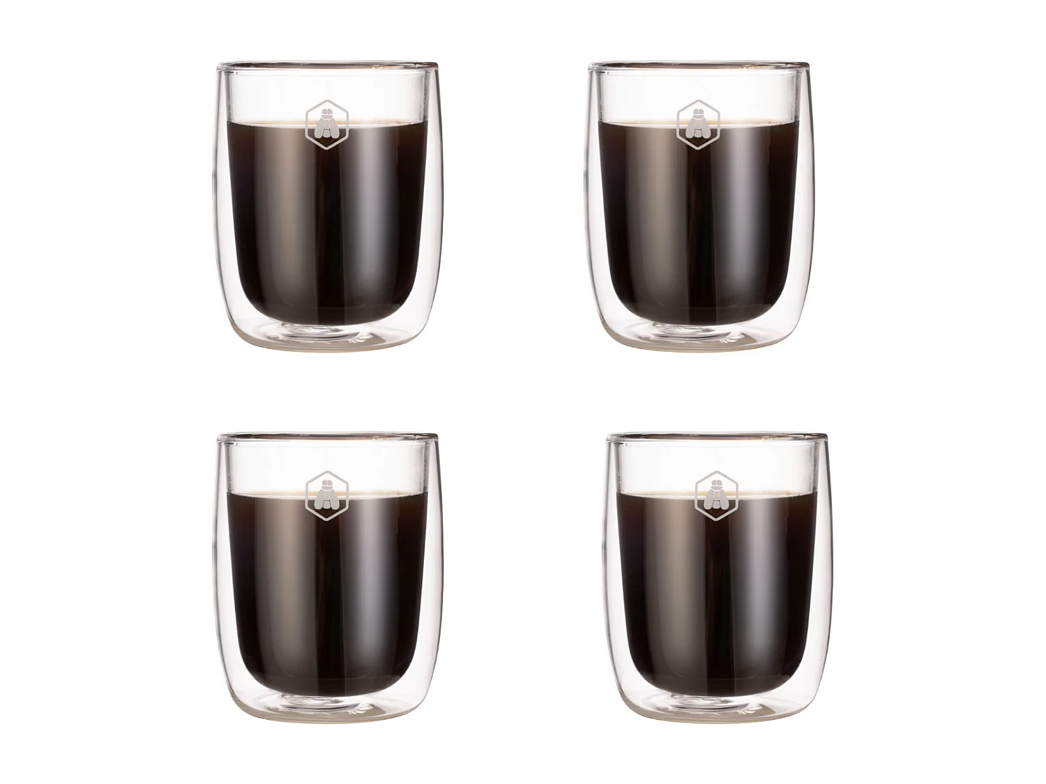 4 tasses à espresso double paroi - 100ml